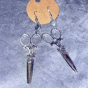 Scissors w/Hearts (Perfect for Hairstylist) Great Gift Pierced Earrings